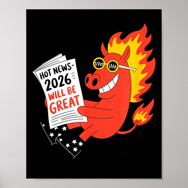 Funny Year Of The Horse – Chinese Zodiac New Year  Poster (Front)