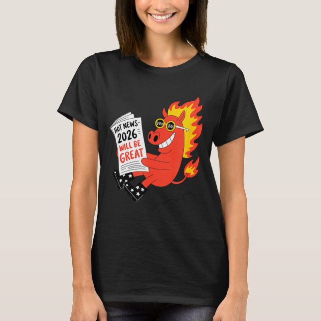 Funny Year Of The Horse – Chinese Zodiac New Year  T-Shirt (Front)