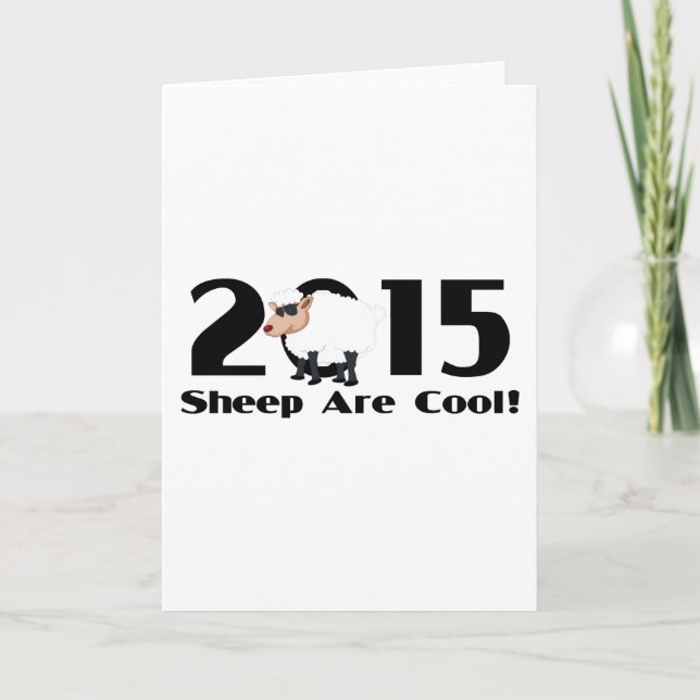 Funny Year of The Sheep Ram Goat 2015 Holiday Card (Front)