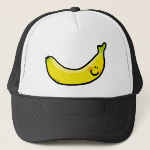 Funny yellow banana trucker hat