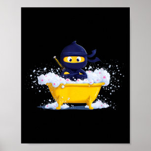 Funny Yellow Bathtube Costume for Ninjas Lovers Poster