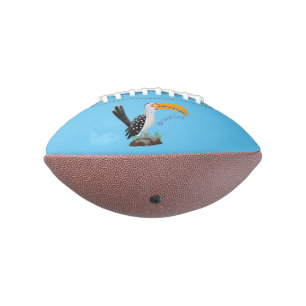 Funny yellow billed hornbill safari bird cartoon football