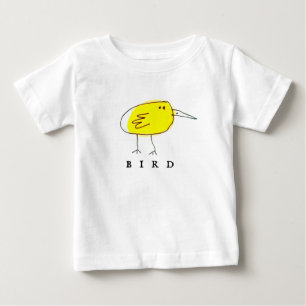 Funny Yellow Bird Cartoon Doodle Baby T-Shirt