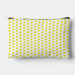 Funny Yellow Birds Doodle Accessory Pouch