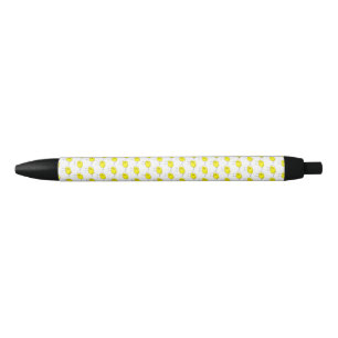 Funny Yellow Birds Doodle Illustration Black Ink Pen