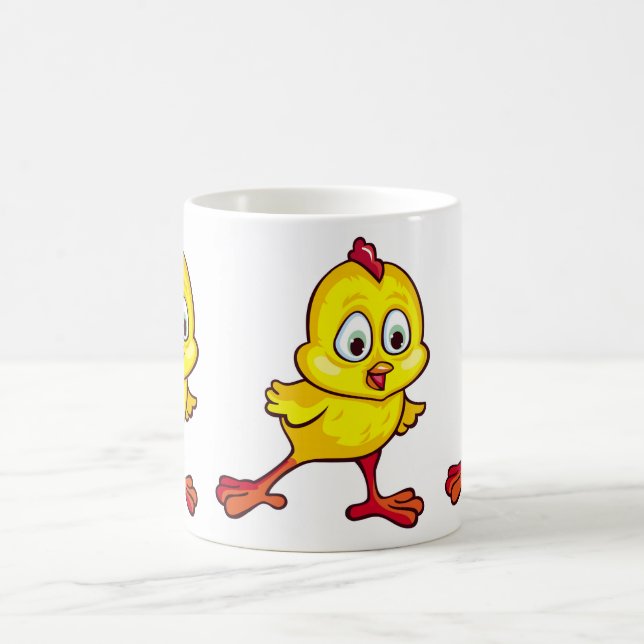 Funny yellow chicks coffee mug (Center)