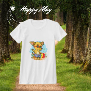 Funny Yellow Chihuahua Pet Dog White Colour T-Shirt