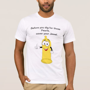 Funny yellow condom man joke T-Shirt