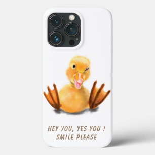 Funny Yellow Duckling Playful Wink Happy Smile iPhone 13 Pro Case