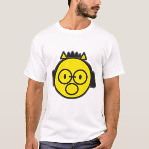 Funny Yellow Face Headphones T-Shirt