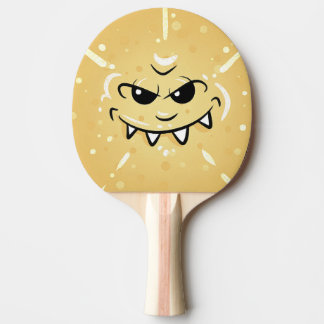 Funny Yellow Face with Sneaky Smile Ping Pong Paddle