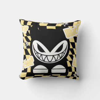 Funny Yellow Labubou-Inspired  Cushion