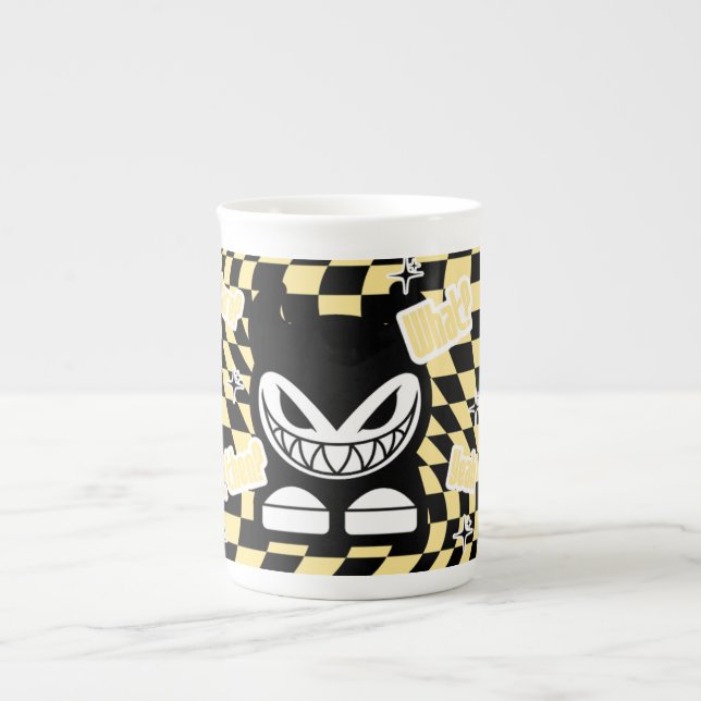 Funny Yellow Labubou-Inspired Mug | Cute Bold  (Front)