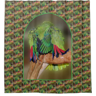 Funny Yellow Naped Amazon Parrot Animal  Shower Curtain