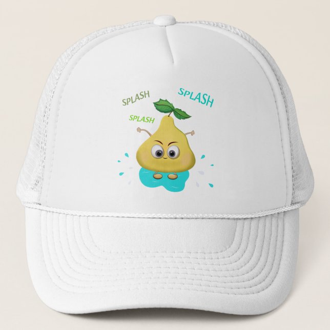 Funny yellow pear trucker hat (Front)