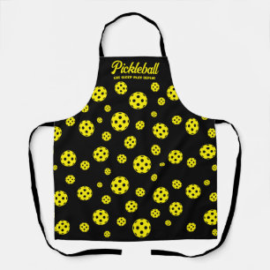Funny yellow pickleball All-Over Print BBQ Apron