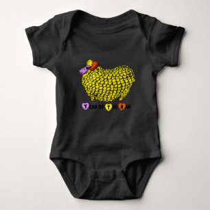 Funny Yellow Ram Chinese New Year Zodiac Baby B Baby Bodysuit