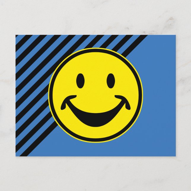 Funny yellow & stripes + your backg. & idea postcard (Front)