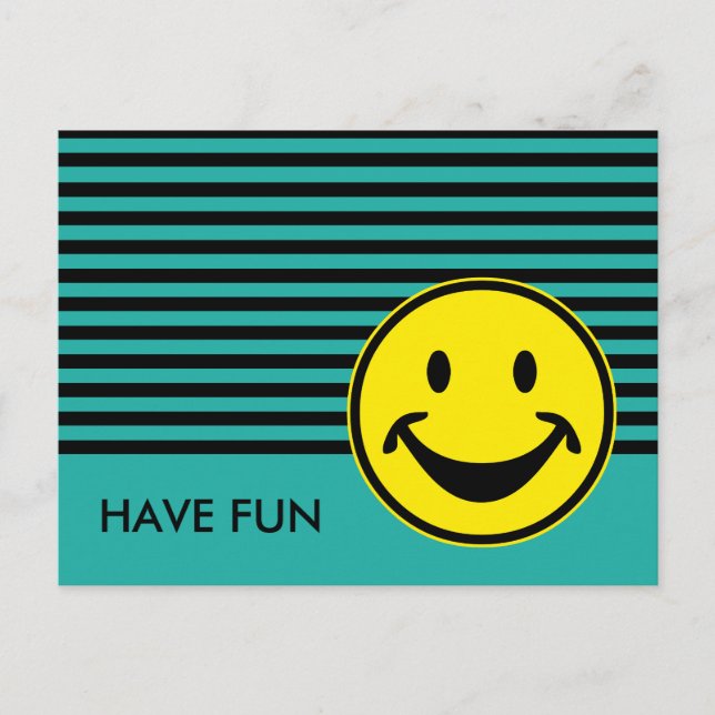 Funny yellow & stripes + your backg. & idea postcard (Front)