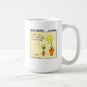 Funny Yellow Tulips Best Buds Mum Cartoon Coffee Mug