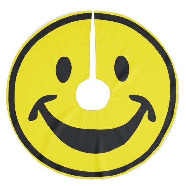 Funny yellow + your backg. & ideas brushed polyester tree skirt (Front)