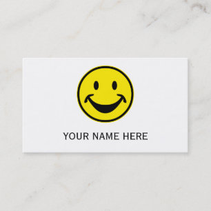 Funny yellow + your backg. & ideas business card