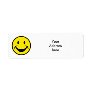 Funny yellow + your backg. & ideas return address label