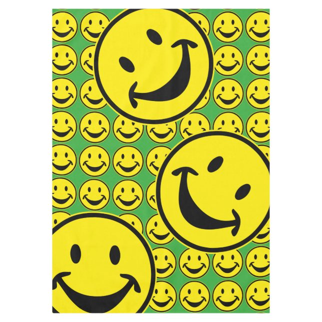Funny yellow + your backg. & ideas tablecloth (Front)