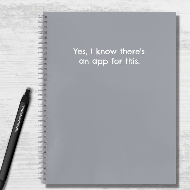 Funny Yes I Know There's An App Sarcastic Qoute Notebook (Creator Uploaded)