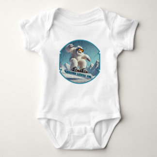 Funny Yeti Legend Snowboarding Winter Adventure Baby Bodysuit