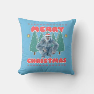 Funny Yeti - Merry Christmas Cushion