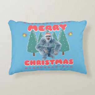 Funny Yeti - Merry Christmas Decorative Cushion
