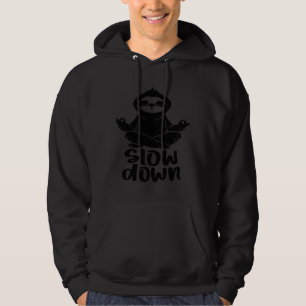 Funny Yoga And Sloth A Sloth Is Playing Yoga Hoodie