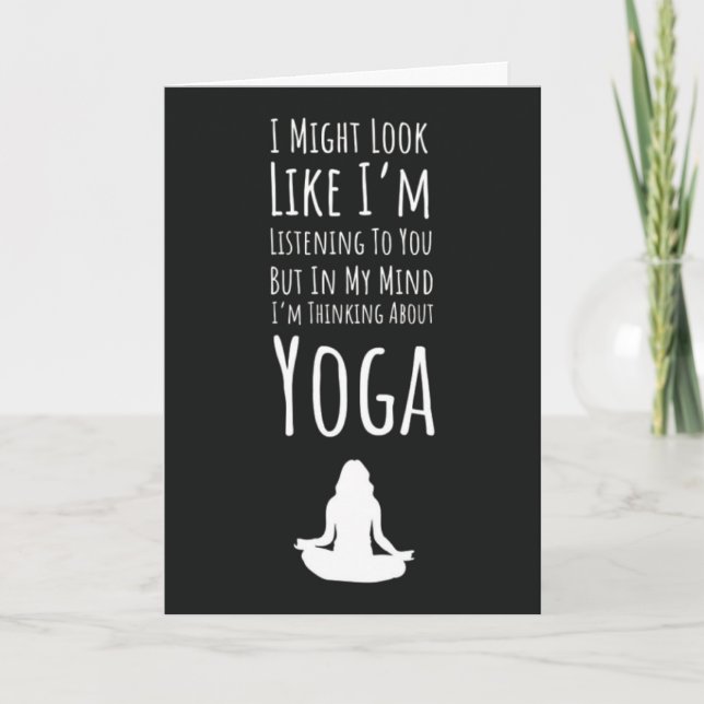 Funny Yoga Cards Humour Joke (Front)