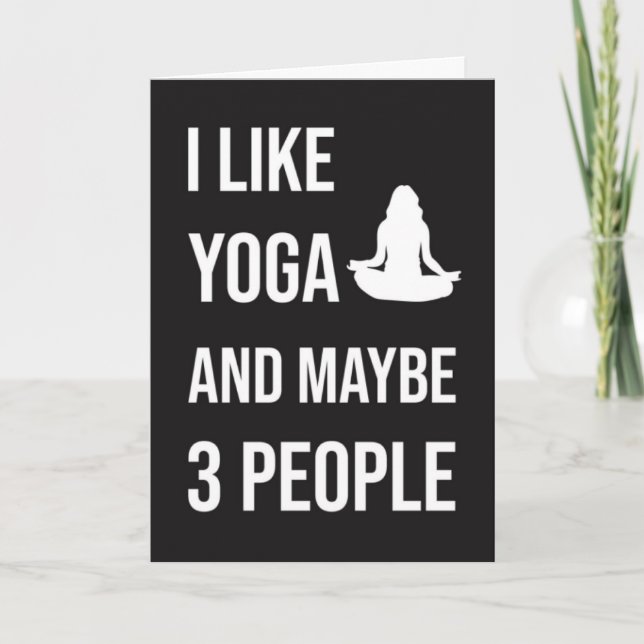 Funny Yoga Cards Meditation Peace (Front)