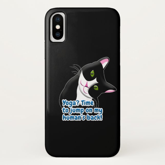Funny Yoga Cat Case-Mate iPhone Case (Back)
