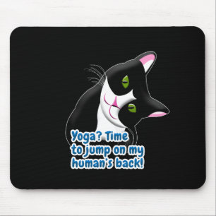 Funny Yoga Cat Mouse Pad