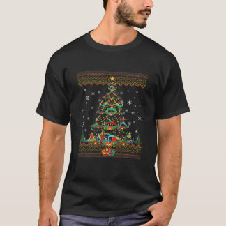 Funny Yoga Christmas Ugly Sweater Christmas Tree