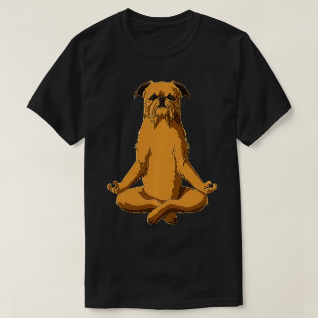 Funny Yoga Dog Brussels Griffon Pullover  (Design Front)