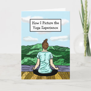 Funny Yoga Friendship Thinking About You Card