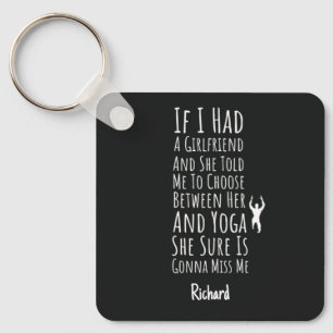 Funny Yoga Gifts For Him Teen Boys Men Yogi Humor Key Ring