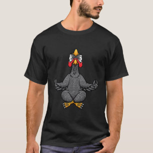 Funny Yoga Guinea Fowl Bird Meditating Birding Bir T-Shirt