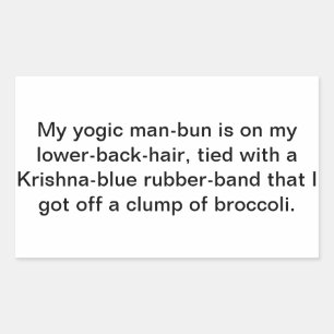 Funny yoga Krishna man-bun Hankamer Artjunkhaus Om Rectangular Sticker