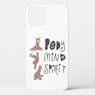 Funny Yoga Llamas iPhone 12 Case