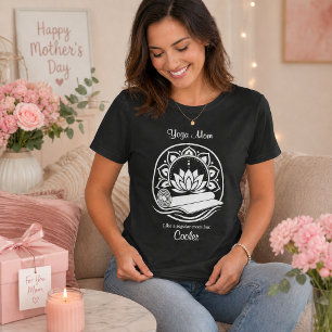 Funny Yoga Mum Lotus Mandala   Mother's Day T-Shirt