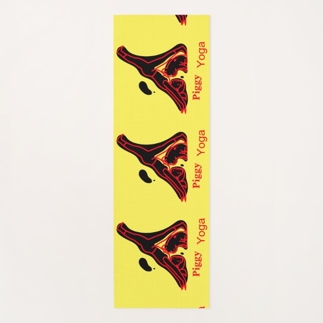 Funny Yoga Piggy Mat (Front)