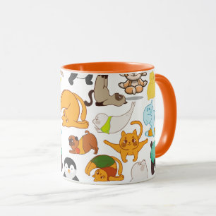 funny Yoga Poses With Animals Mug