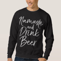 Funny Yoga Pun Alcohol Drinking Gift Namaste and D