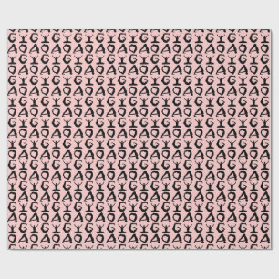 Funny Yoga Silhouettes Tiled Pattern Wrapping Paper