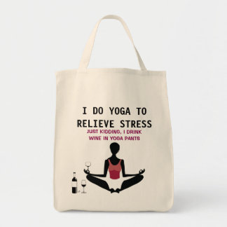 FUNNY YOGA TOTE BAG